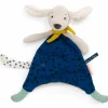 Doudou Pilou bleu Puce et Pilou (personnalisable) Doudou Plat