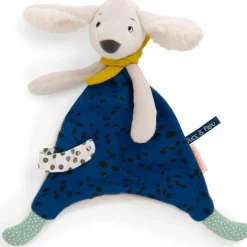 Doudou Pilou bleu Puce et Pilou (personnalisable) Doudou Plat