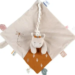 Doudou plat attache sucette Tiga la girafe TSO Doudou Attache Sucette