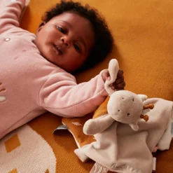 Doudou plat attache sucette Tiga la girafe TSO Doudou Attache Sucette