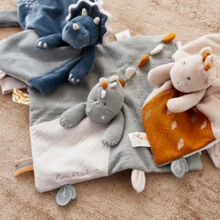 Doudou plat attache sucette Tiga la girafe TSO Doudou Attache Sucette