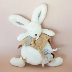 Best Doudou plat avec coffret lapin beige Happy Wild Doudou Plat