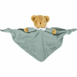 Clearance Doudou plat avec hochet Ours Celadon Doudou Plat
