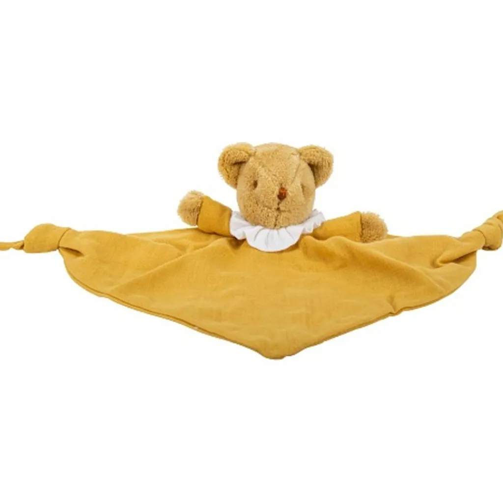 Outlet Doudou plat avec hochet Ours Curry Doudou Plat
