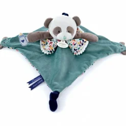 Online Doudou plat avec marionnette à doigt Panda Les petits Futés (30 cm) Doudou Marionnette