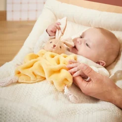 Hot Doudou plat Lapin jaune Doudou Plat