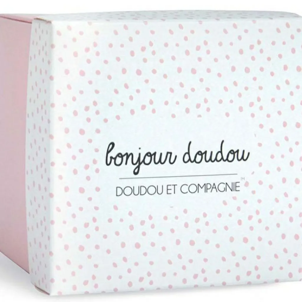 New Doudou plat lapin rose J'aime mon doudou Doudou Plat