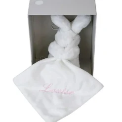 Hot Doudou plat lapin rose (personnalisable) Doudou Plat