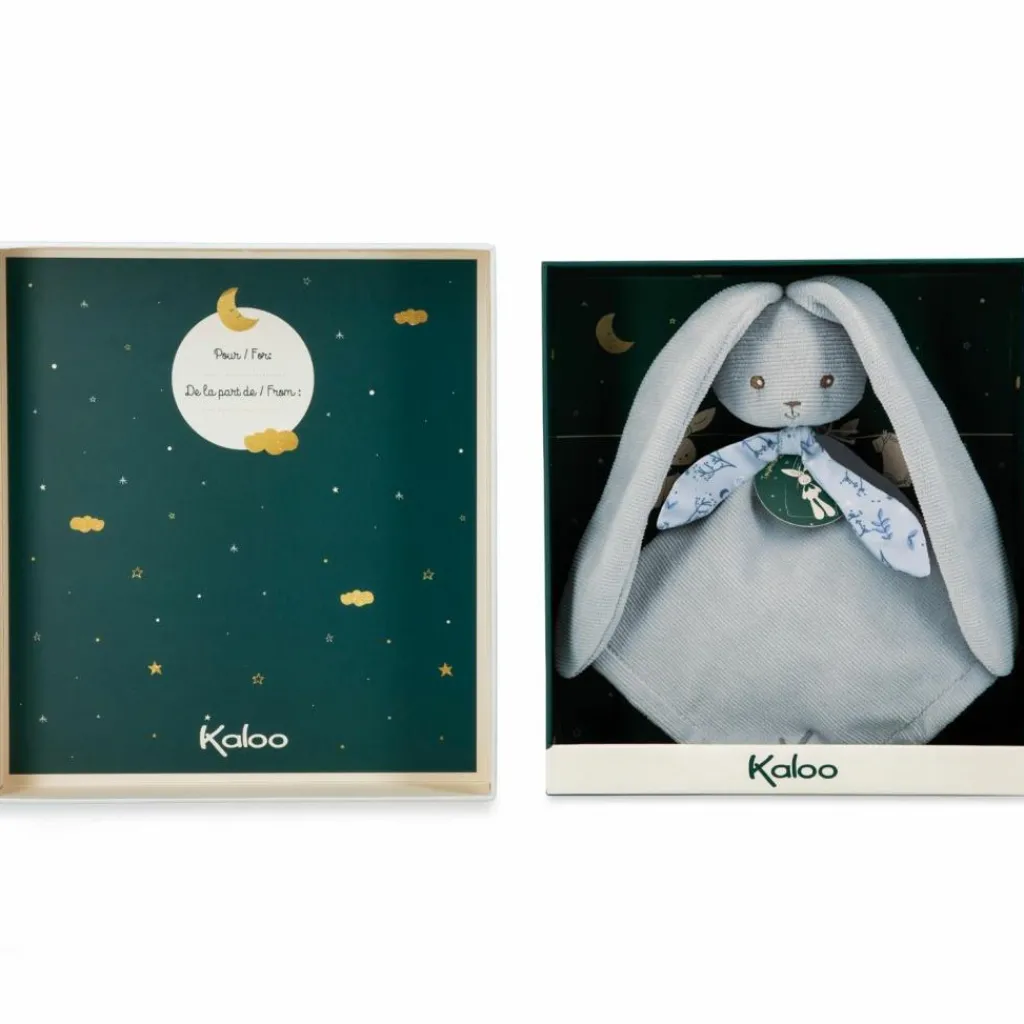 Hot Doudou plat Lapinoo Bleu Doudou Plat