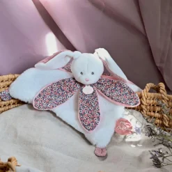 New Doudou plat pétale Lapin Boh'aime (27 cm) Doudou Plat