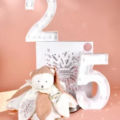 Hot Doudou plat pétales Ours Rose (25 cm) Doudou Plat