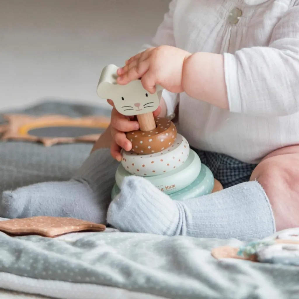 New Empileur à bascule en bois Poppy Jouet À Empiler