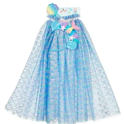 Hot Ensemble cape sirène + diadème + baguette Marlya (3-4 ans) Enfant Déguisement Enfant