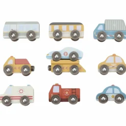 Hot Ensemble de véhicules en bois Petites Voitures, Véhicules Et Circuits