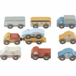 Hot Ensemble de véhicules en bois Petites Voitures, Véhicules Et Circuits