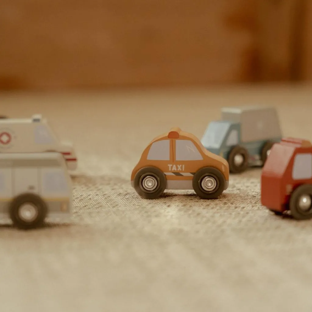 Hot Ensemble de véhicules en bois Petites Voitures, Véhicules Et Circuits