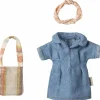 Hot Ensemble robe en denim et sac à main Maman Souris Figurines De Jeu