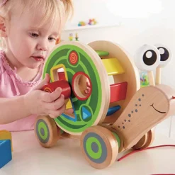 Hot Escargot à tirer avec jeu de formes Jouet À Tirer / Pousser