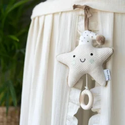 Etoile musicale à suspendre Heaven Clay-Warm Linen Peluche Musicale