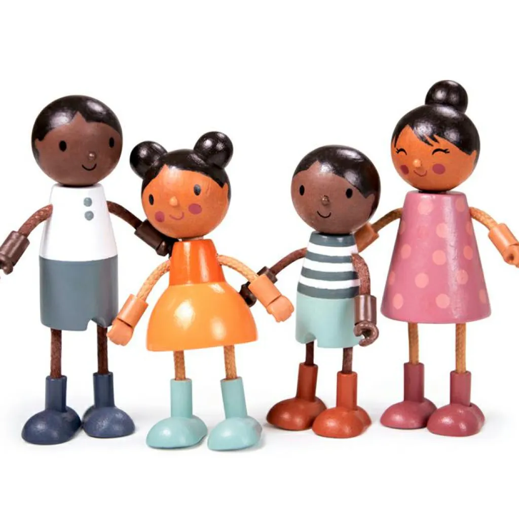 Clearance Famille de figurines en bois Hummingbird Figurines De Jeu