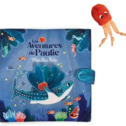 New Grand livre d'activités en tissu Les aventures de Paulie Livre Bébé En Tissu