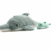 Best Grande peluche Tofou le dauphin maman et bébé menthe (50 cm) Peluche Moyenne (20-59 Cm)
