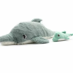 Best Grande peluche Tofou le dauphin maman et bébé menthe (50 cm) Peluche Moyenne (20-59 Cm)