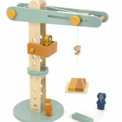Outlet Grue de construction en bois All animals Petites Voitures, Véhicules Et Circuits