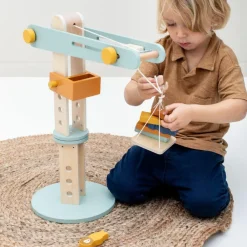 Outlet Grue de construction en bois All animals Petites Voitures, Véhicules Et Circuits