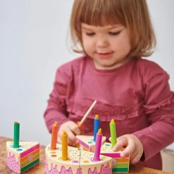 Discount Gâteau d'anniversaire arc-en-ciel à découper Dînette Et Aliments Factices