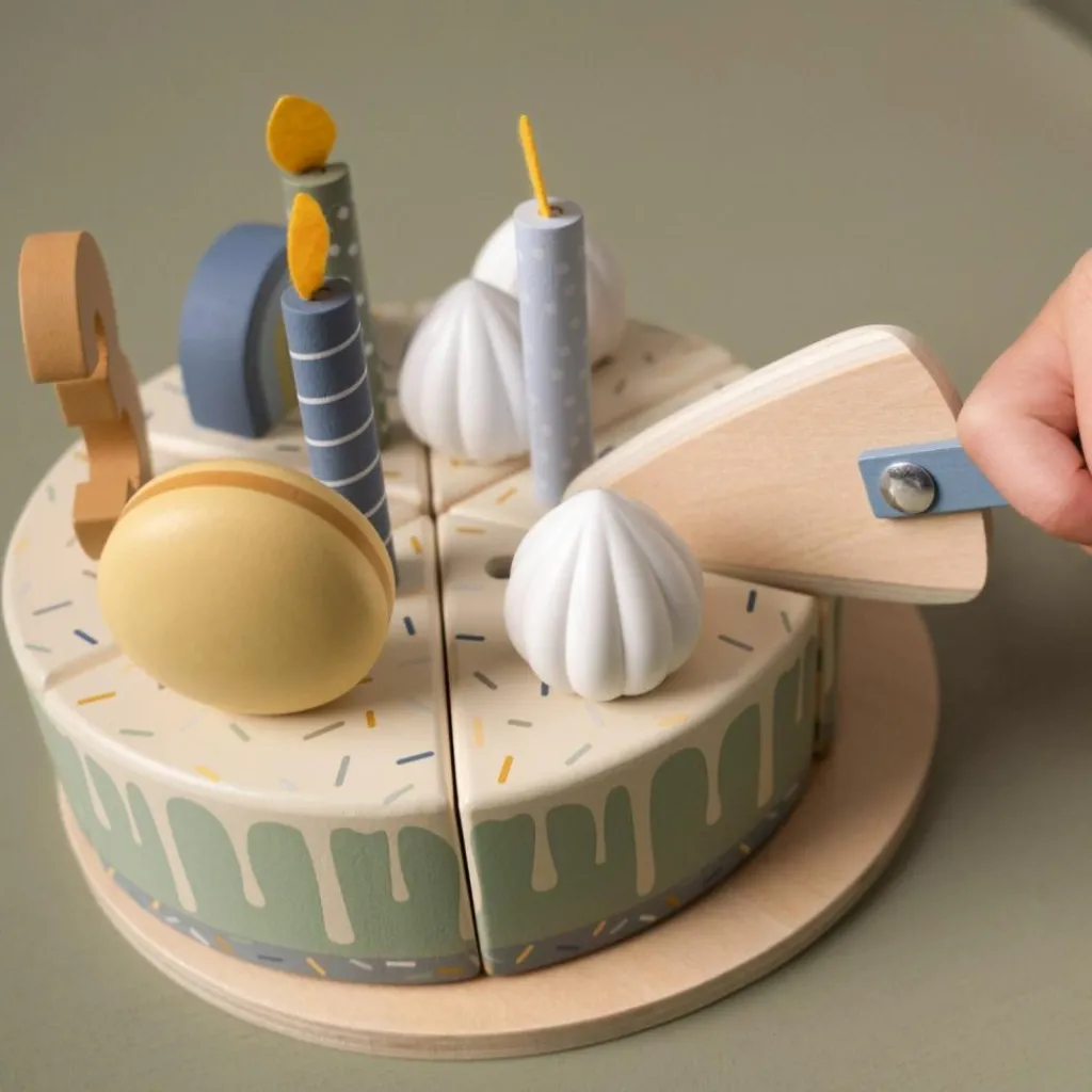 Sale Gâteau d'anniversaire Bleu Dînette Et Aliments Factices