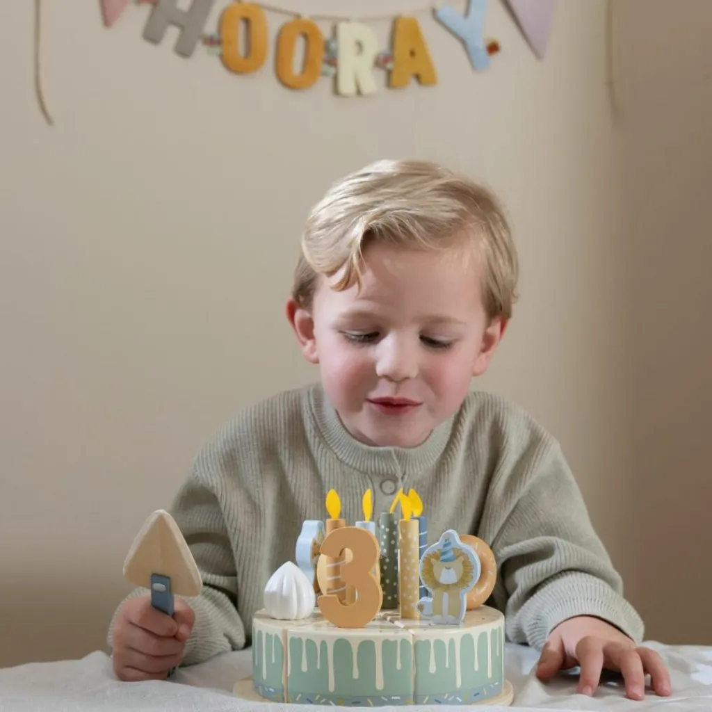 Sale Gâteau d'anniversaire Bleu Dînette Et Aliments Factices
