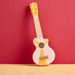 Hot Guitare Jaune-Blanc Instrument De Musique