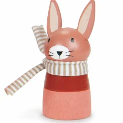 Hirondelle et son ami lapin en bois Figurines De Jeu