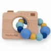 Online Hochet anneau de dentition bois et silicone appareil photo Puce et Pilou Jouet / Anneau De Dentition