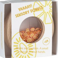 Hochet sensoriel Sensory Donut oranges Bouteille Sensorielle