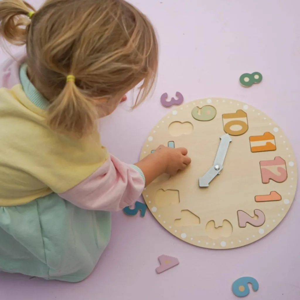 Hot Horloge en bois Apprentissage Du Temps Et Quotidien
