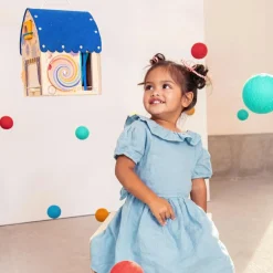 Hot Jeu d'activités en bois Maison découverte d'illusions optiques Jouet À Encastrer