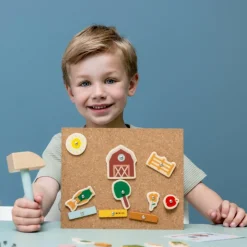 New Jeu de clous en bois Ferme Jeu De Motricité Fine