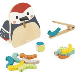 Hot Jeu des couleurs Pic Pic et chenilles en bois WWF Jeu De Motricité Fine