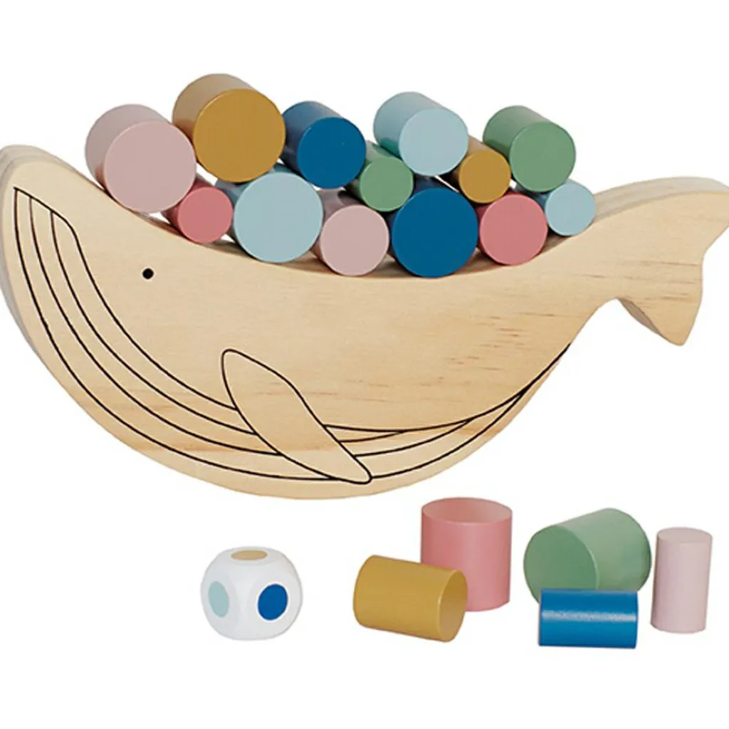 New Jeu d'équilibre en bois baleine Jeu D'Adresse