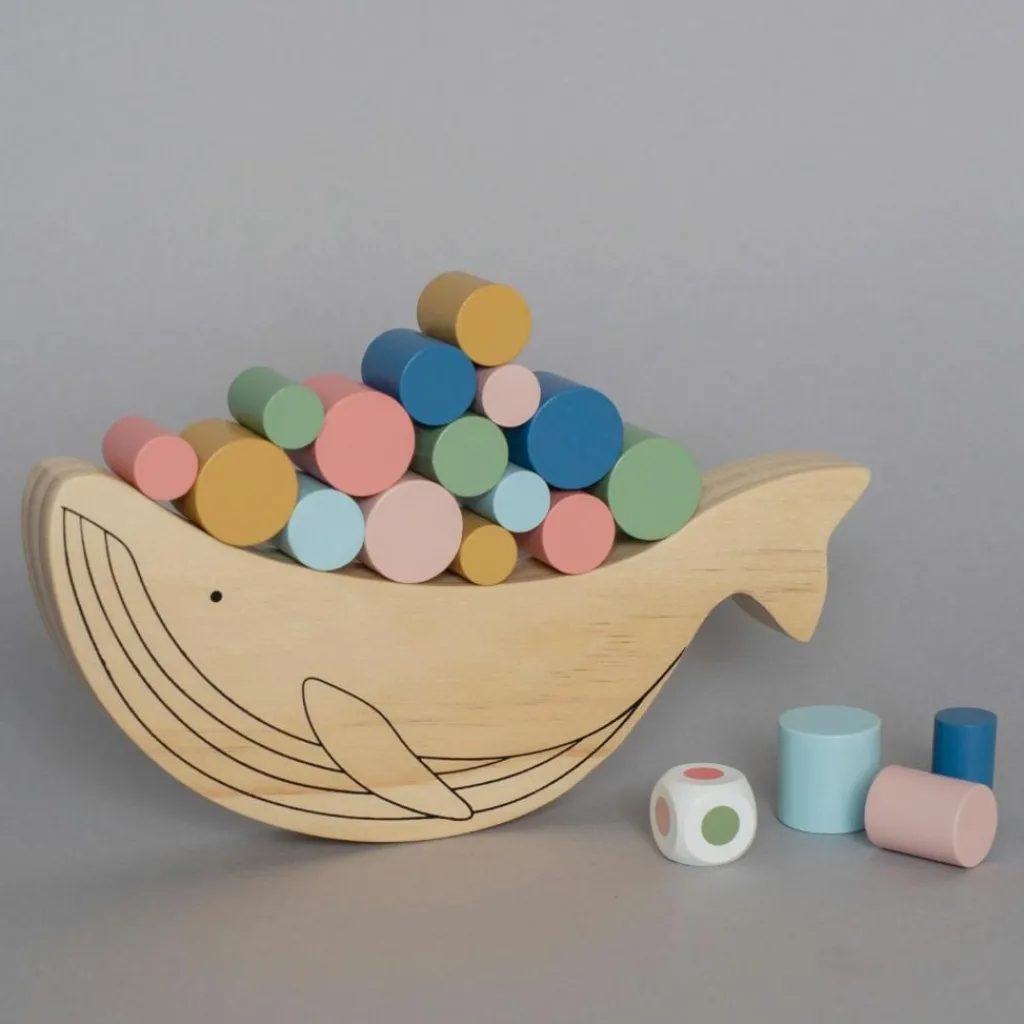 New Jeu d'équilibre en bois baleine Jeu D'Adresse