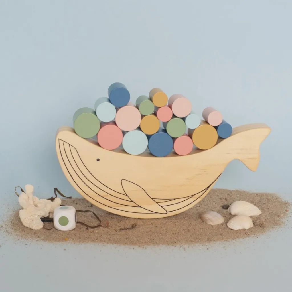 New Jeu d'équilibre en bois baleine Jeu D'Adresse