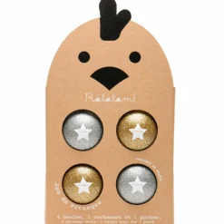 Outlet Jeux de boules Argent et Or (4 pièces) Balle Souple