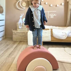 Best Jeux en mousse Milo arc-en-ciel bois de rose, milk, nude (3 blocs) Parcours De Motricité