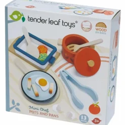 Discount Kit de casserole et poêle en bois Dînette Et Aliments Factices