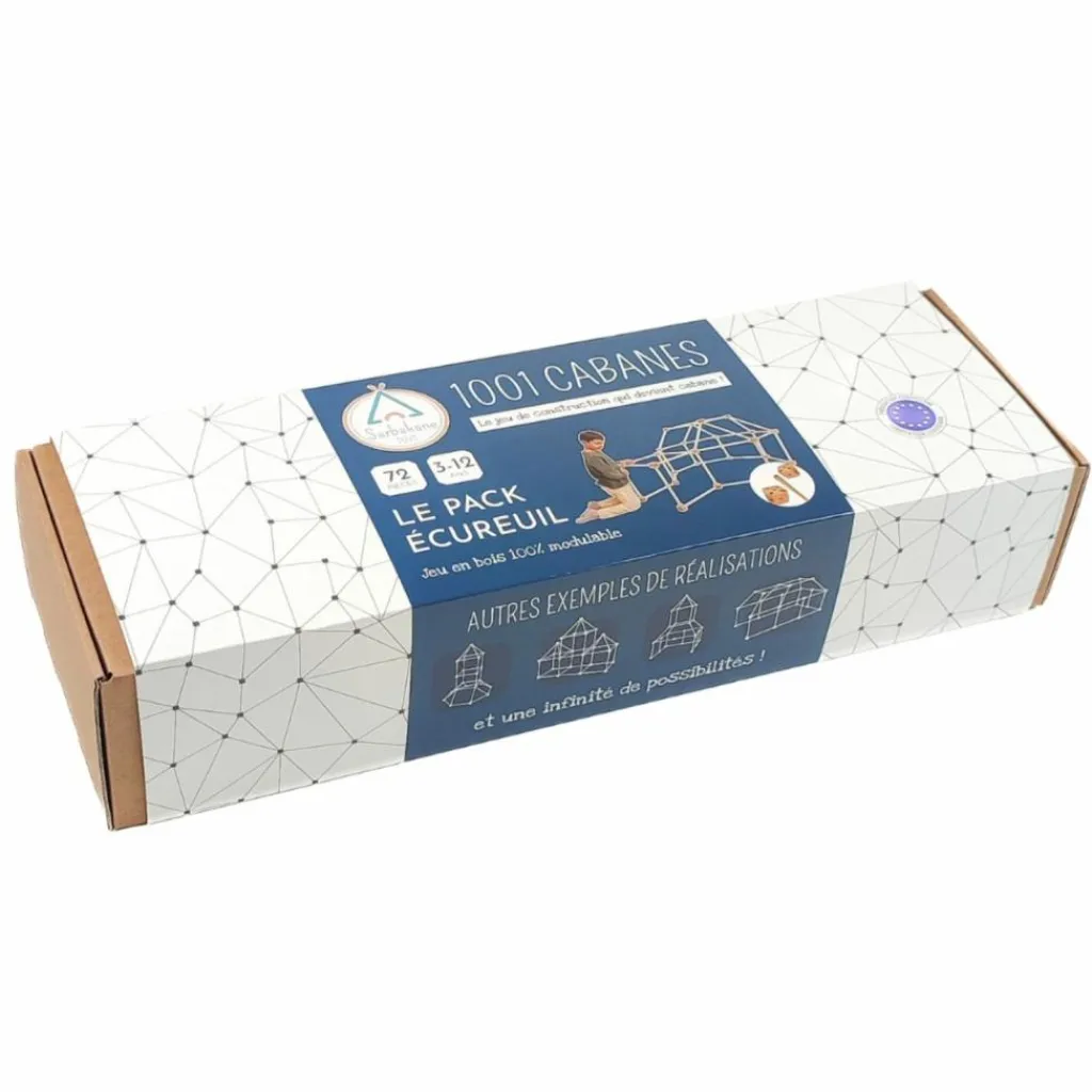 Outlet Kit de construction cabane d'intérieur 1001 Cabanes - Pack Ecureuil 72 pièces Cabane Intérieur