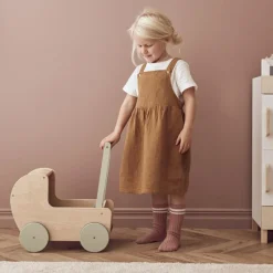 Clearance Landau pour poupée en bois beige Poussette Pour Poupée