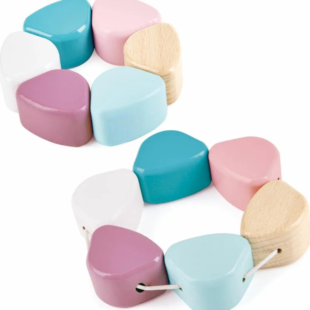 Lapin à empiler en bois et tissu Jouet À Empiler