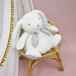New Lapin Doudou Pantin Blanc (42 cm) Peluche Moyenne (20-59 Cm)